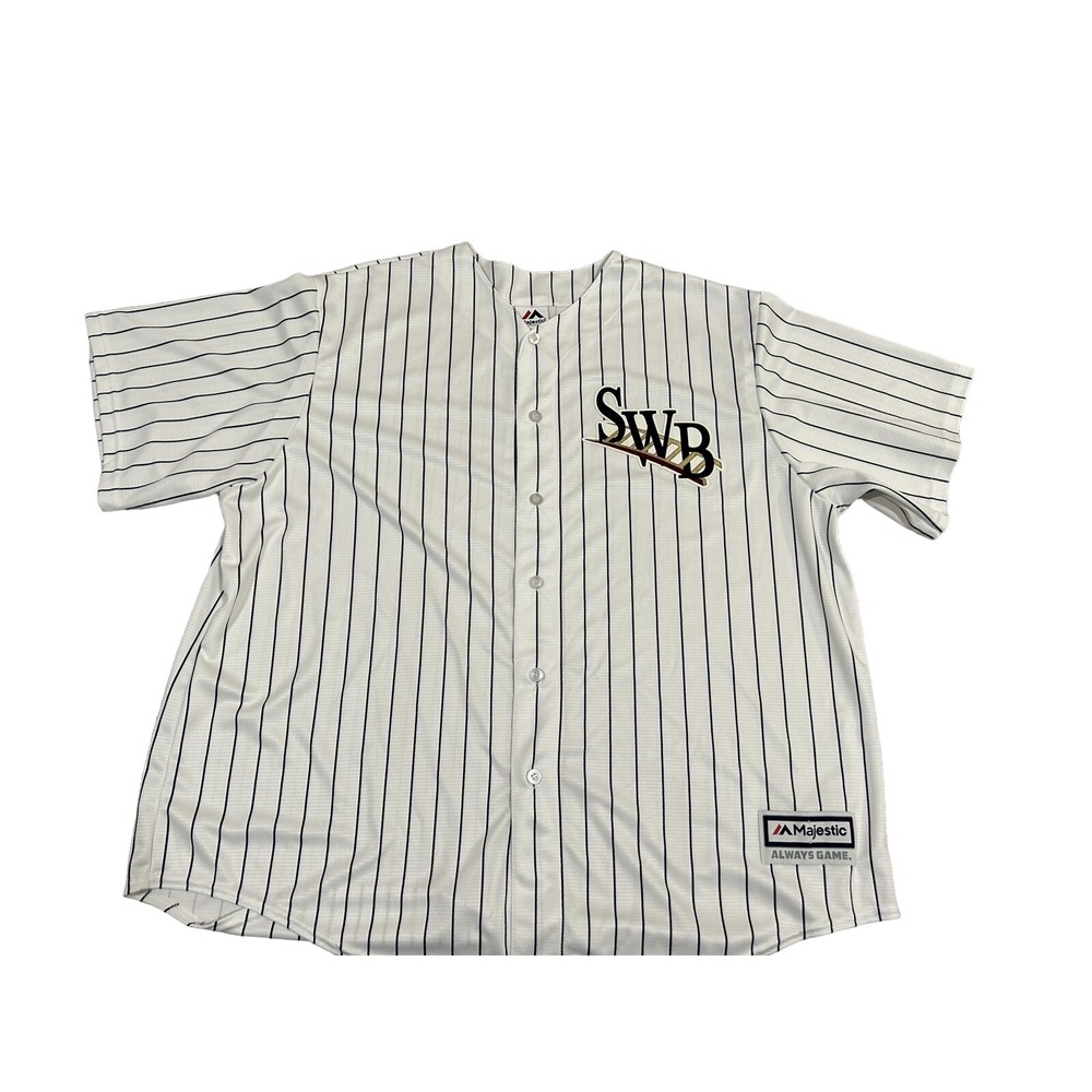 Majestic Scranton Wilkes Barre Railriders Minors Baseball Jersey‎ 3XL MadeUSA